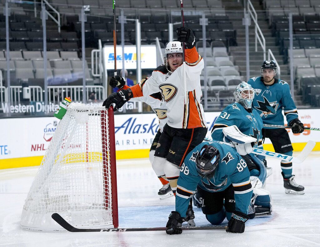 APTOPIX Ducks Sharks Hockey